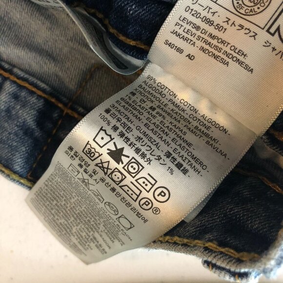 Levis Mens Jeans 505 Regular Fit Distressed Grunge 34x32 Measures 32x31 - Picture 7 of 8